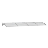 Vidaxx auvent de porte 350x100 cm polycarbonate gris