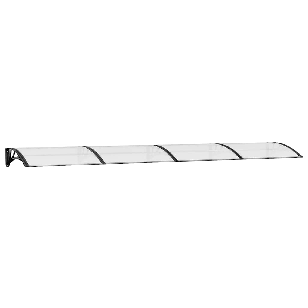 Auvent de porte Vidaxx 400x75 cm polycarbonate noir et transparent