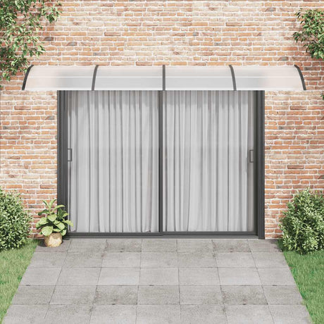 Auvent de porte Vidaxx 400x75 cm polycarbonate noir et transparent