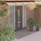 Vidaxl Door Canopy 400x75 cm de policarbonato negro y transparente