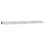 Auvent de porte Vidaxx 400x75 cm polycarbonate gris et transparent