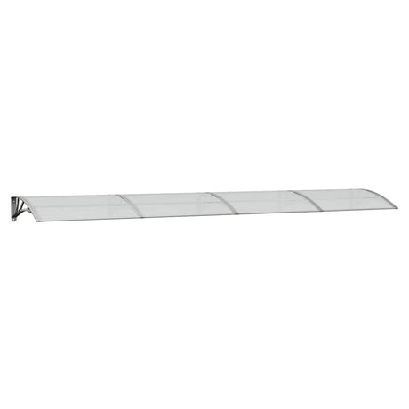Auvent de porte Vidaxx 400x75 cm polycarbonate gris et transparent