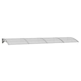 Vidaxx auvent de porte 400x100 cm polycarbonate gris