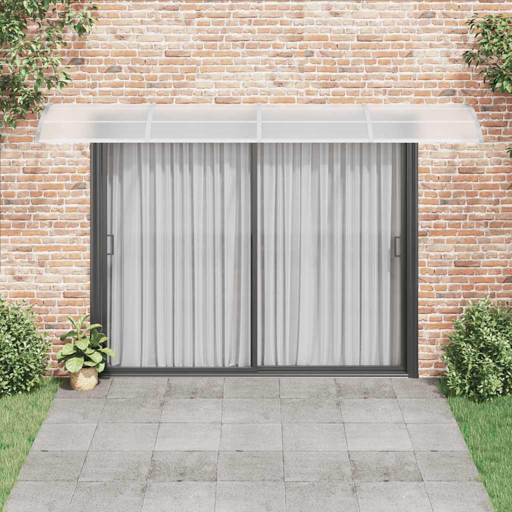 Vidaxx auvent de porte 400x100 cm polycarbonate gris