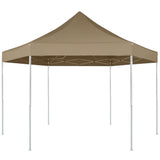 Vidaxl PartyTent sammenleggbar sekskantet 3,6x3,1 m taupe 220 g m²