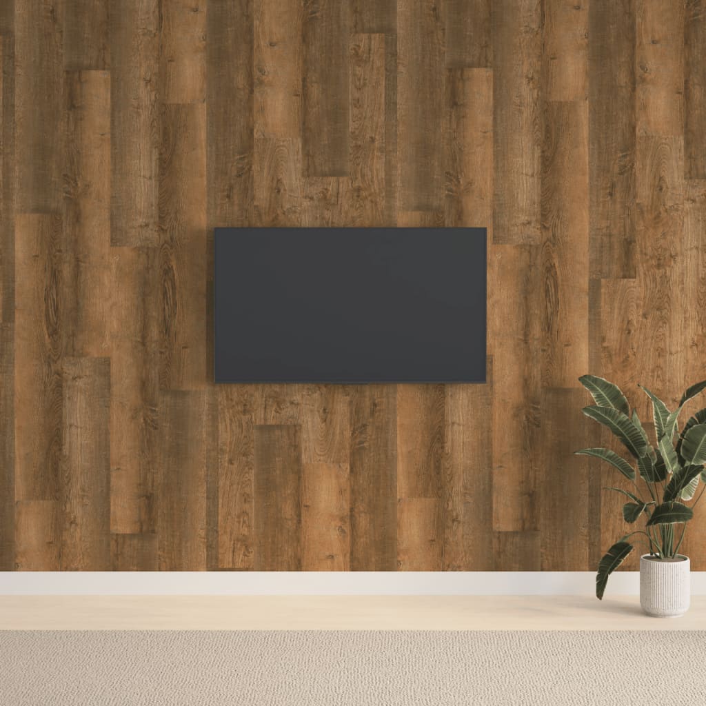 Vidaxl Wall panels Wood look 2.06 m² PVC Brown