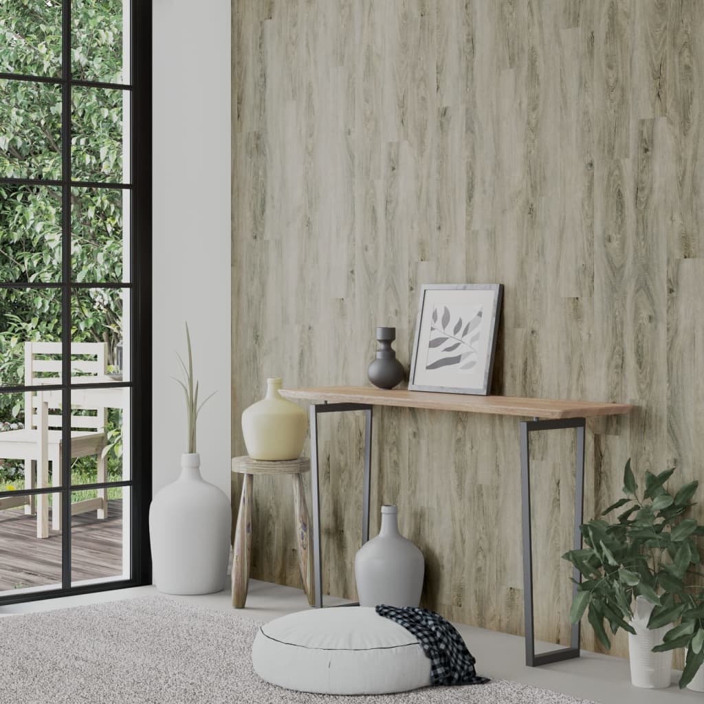 Vidaxx panneaux muraux aspect bois 2,06 m² PVC gris