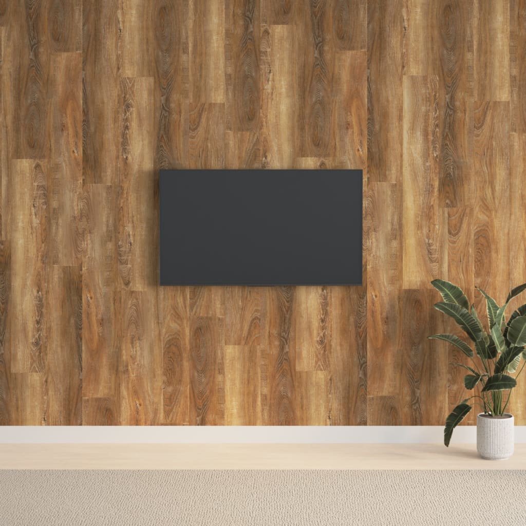 Vidaxl Wandpanels Holz kuckt 2.06 m² ass pvc Brown