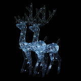 VidaXL décorations de Noël renne 2 pcs 120 cm acrylique blanc froid