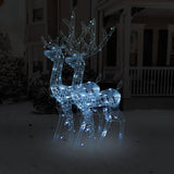 VidaXL décorations de Noël renne 2 pcs 120 cm acrylique blanc froid