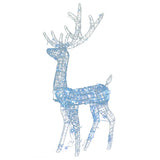 VidaXL décorations de Noël rennes 3 pcs 120 cm acrylique blanc froid