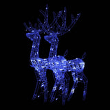 VidaXL décorations de Noël renne 2 pcs 120 cm acrylique bleu