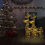 VidaXL décorations de Noël renne 2 pcs 60x16x100 cm acrylique