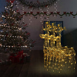 VidaXL décorations de Noël renne 3 pcs 60x16x100 cm acrylique