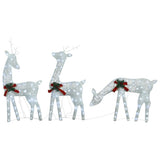 VidaXL Renne de Noël 6 pcs blanc chaud maille blanc