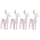 VidaXL Renne de Noël 4 pcs 160 LEDs acrylique blanc chaud