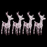 VidaXL Renne de Noël 4 pcs 160 LEDs acrylique blanc chaud