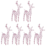 VidaXL Renne de Noël 6 pcs 240 LEDs acrylique blanc chaud