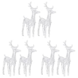 VidaXL Renne de Noël 6 pcs 240 LEDs acrylique blanc chaud
