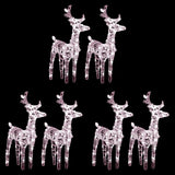 VidaXL Renne de Noël 6 pcs 240 LEDs acrylique blanc chaud