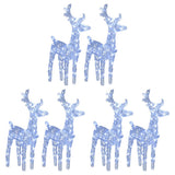 VidaXL Renne de Noël 6 pcs 240 LEDs acrylique blanc froid