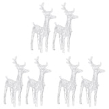 VidaXL Renne de Noël 6 pcs 240 LEDs acrylique blanc froid