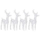 VidaXL Renne de Noël 4 pcs 160 LED acrylique bleu