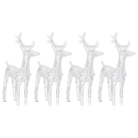 VidaXL Renne de Noël 4 pcs 160 LED acrylique bleu