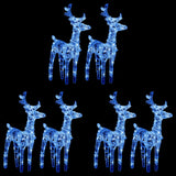VidaXL Renne de Noël 6 pcs 240 LED acrylique bleu
