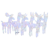 VidaXL Renne de Noël 6 pcs 240 LED acrylique multicolore
