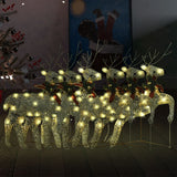 VidaXL Renne de Noël 6 pcs 120 LED couleur or