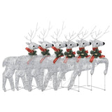 VidaXL Renne de Noël 6 pcs 120 LED argent