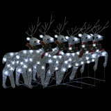 VidaXL Renne de Noël 6 pcs 120 LED argent