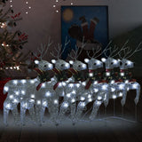 VidaXL Renne de Noël 6 pcs 120 LED argent