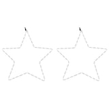 VidaXL figurines de Noël étoiles avec 48 LED 2 pcs 56 cm blanc chaud