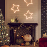 VidaXL figurines de Noël étoiles avec 48 LED 3 pcs 56 cm blanc chaud