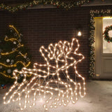 VidaXL Figurine de Noël Renne avec LED 3 pcs 57x55x4,5 cm blanc chaud