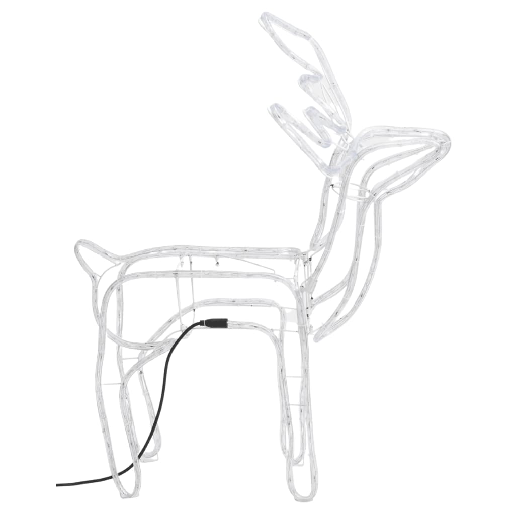 VidaXL figurine de Noël renne 2 pcs 76x42x87 cm blanc chaud