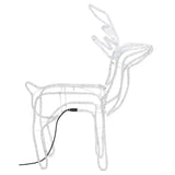 VidaXL figurine de Noël renne 2 pcs 76x42x87 cm blanc chaud