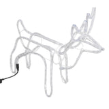 VidaXL figurine de Noël renne 2 pcs 60x30x60 cm blanc chaud