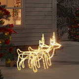 VidaXL figurine de Noël renne 2 pcs 60x30x60 cm blanc chaud