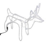 VidaXL figurine de Noël renne 3 pcs 60x30x60 cm blanc chaud