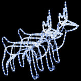VidaXL figurine de Noël renne 2 pcs 60x30x60 cm blanc froid