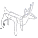 VidaXL figurine de Noël renne 2 pcs 60x30x60 cm blanc froid