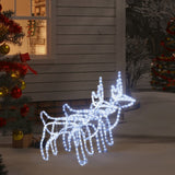 VidaXL figurine de Noël renne 2 pcs 60x30x60 cm blanc froid