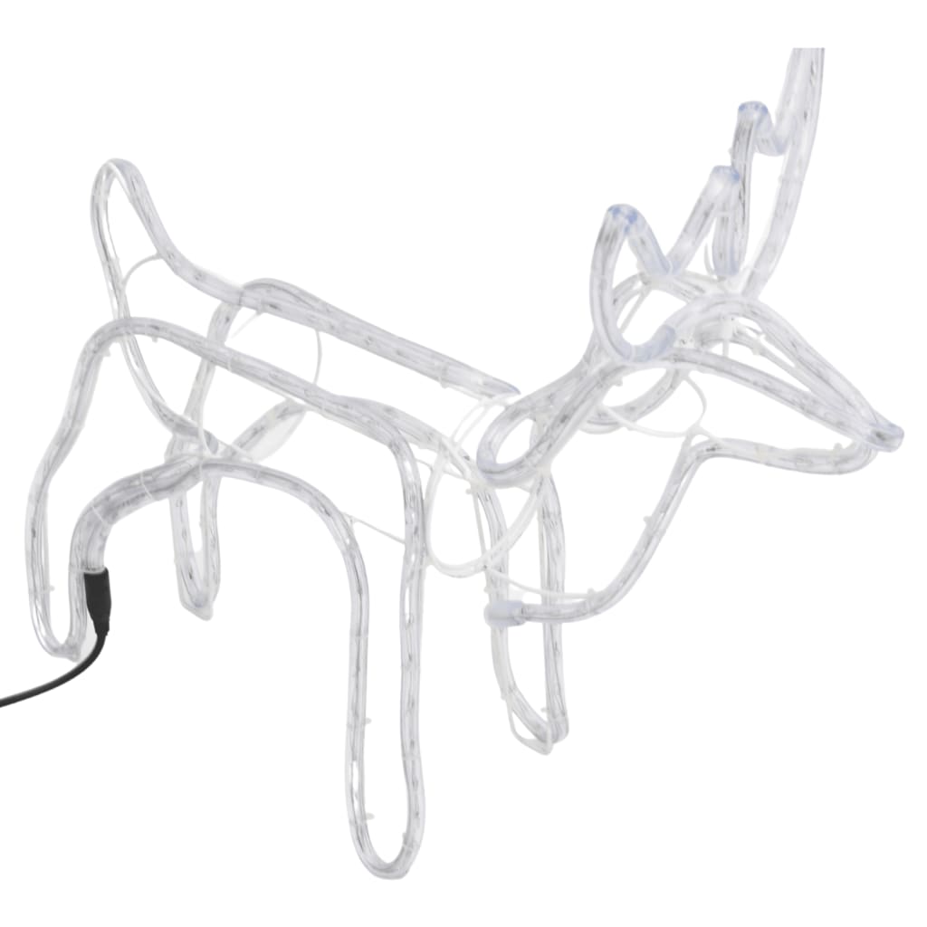 VidaXL figurine de Noël renne 3 pcs 60x30x60 cm blanc froid