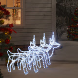 VidaXL figurine de Noël renne 3 pcs 60x30x60 cm blanc froid