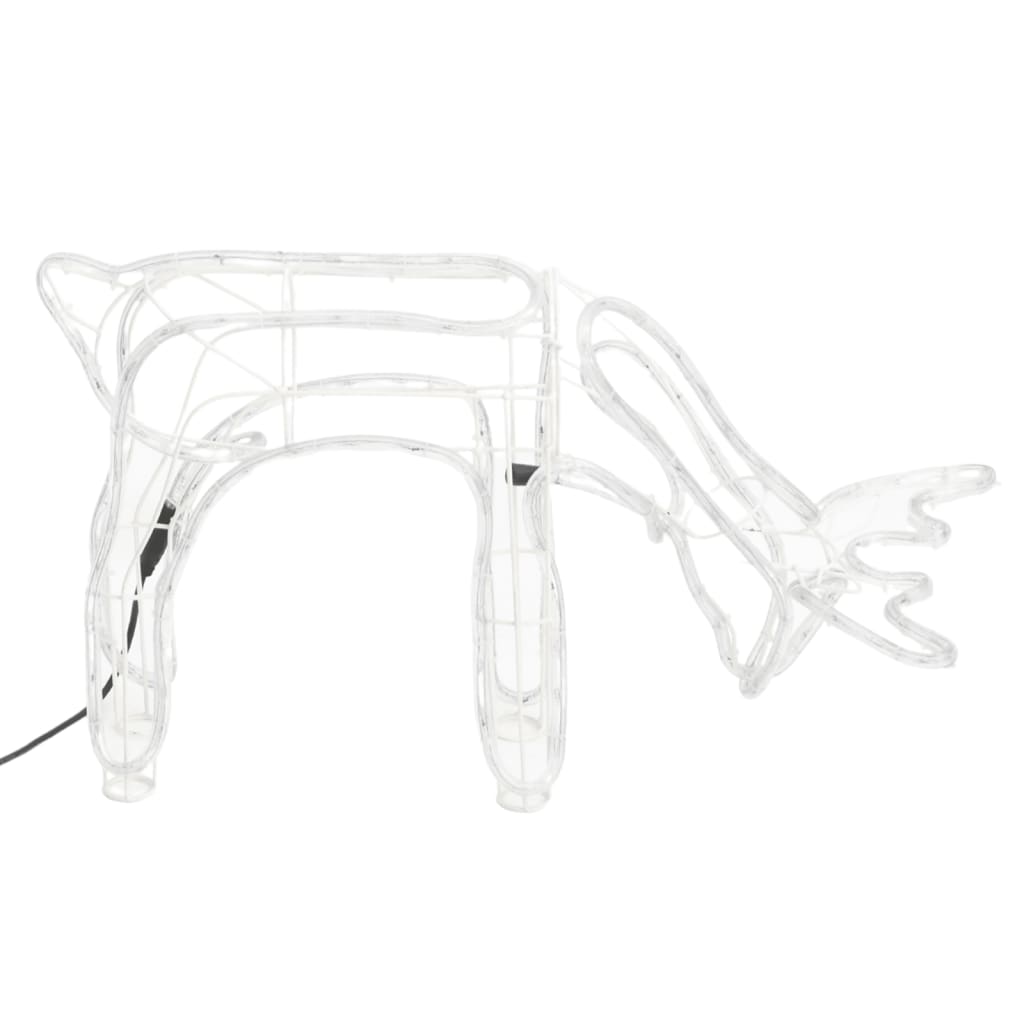 VidaXL lumières de Noël renne 2 pcs 73x31x45 cm blanc froid