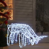 VidaXL lumières de Noël renne 2 pcs 73x31x45 cm blanc froid