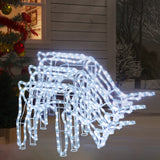 VidaXL figurine de Noël renne 3 pcs 73x31x45 cm blanc froid